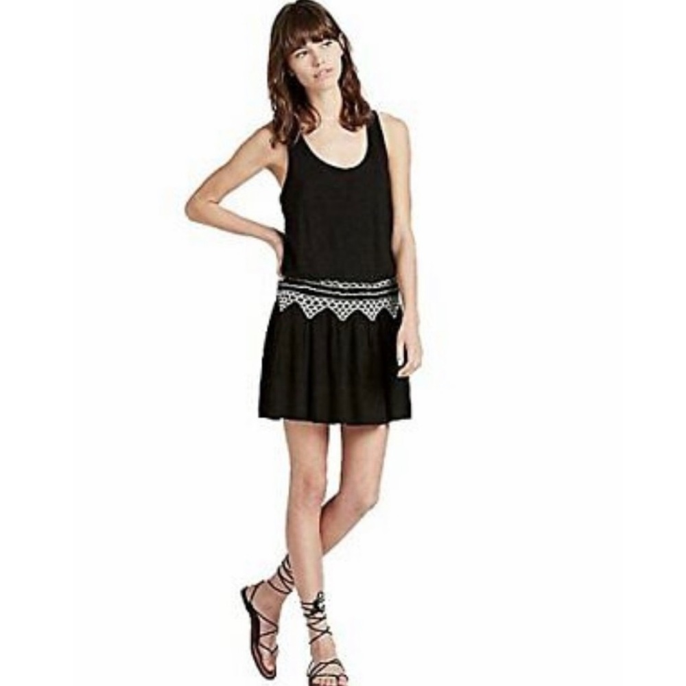 Lucky Brand Embroidered Boho Racerback Dress